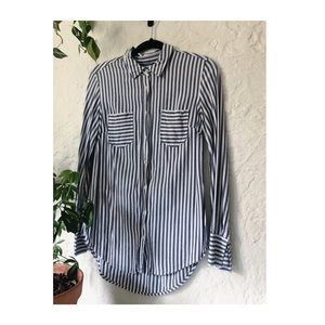 Mixed stripe button down